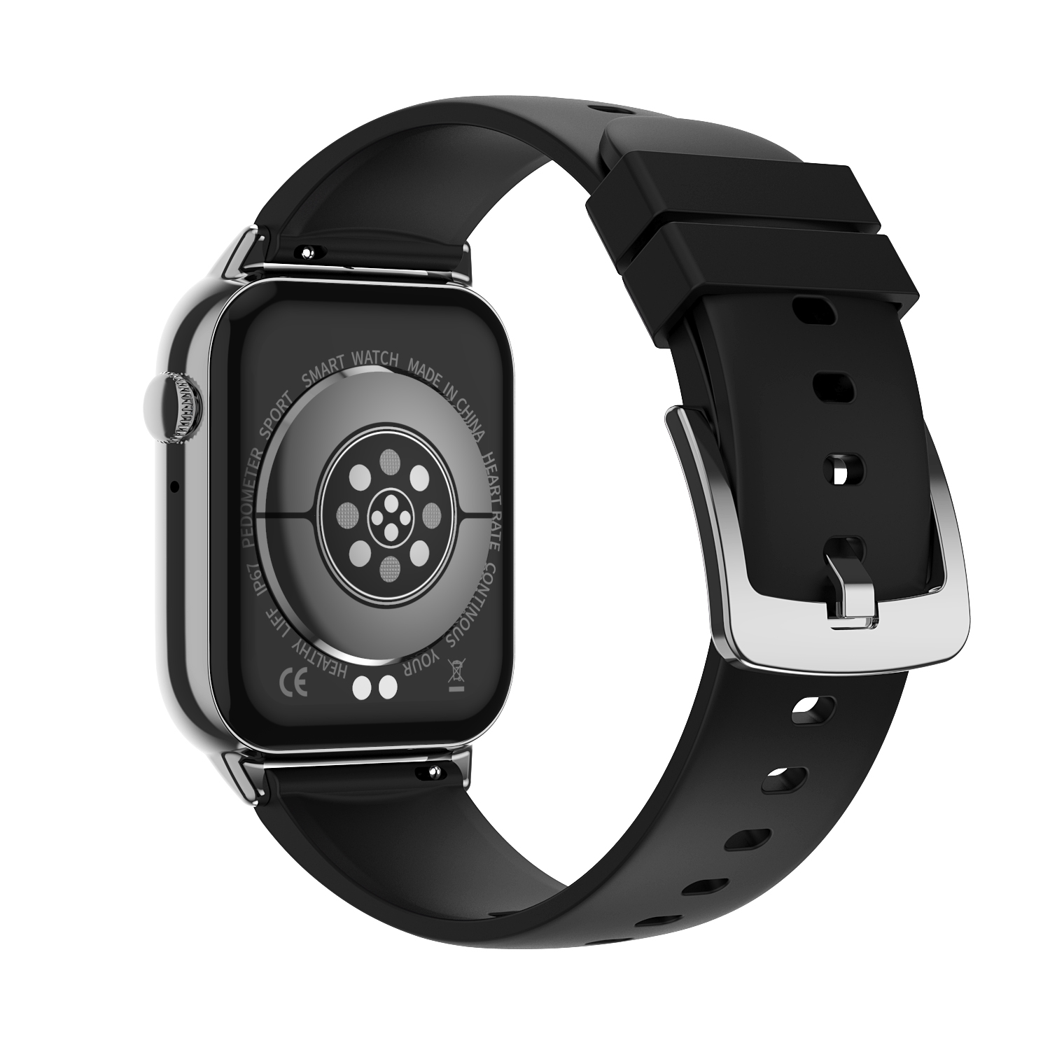 NFC Fitness MIRUX Schwarz Silikon, Smartwatch BT-Anruf Tracker HD11SW