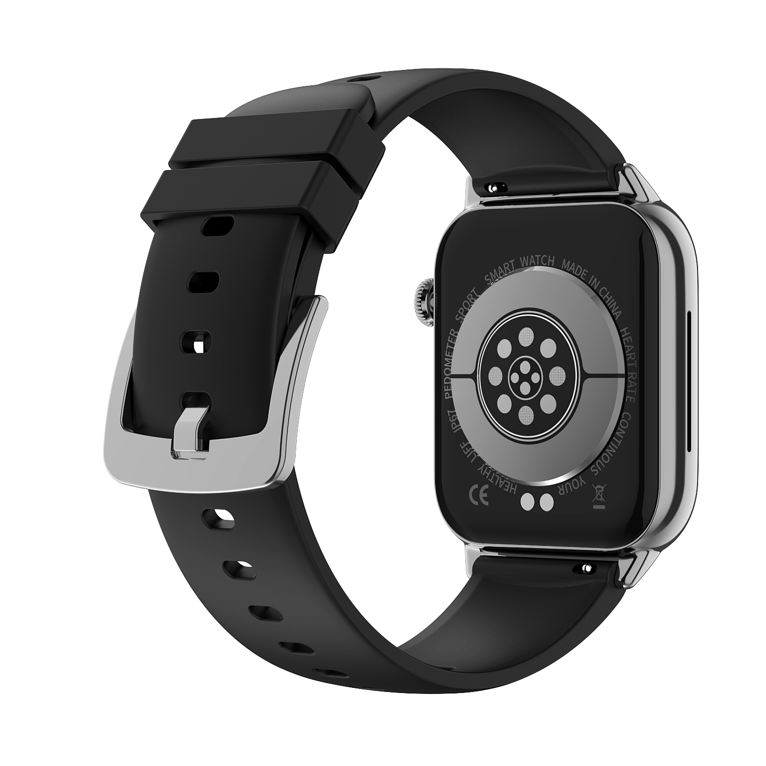 Silikon, Smartwatch Schwarz MIRUX NFC BT-Anruf Tracker Fitness HD11SW