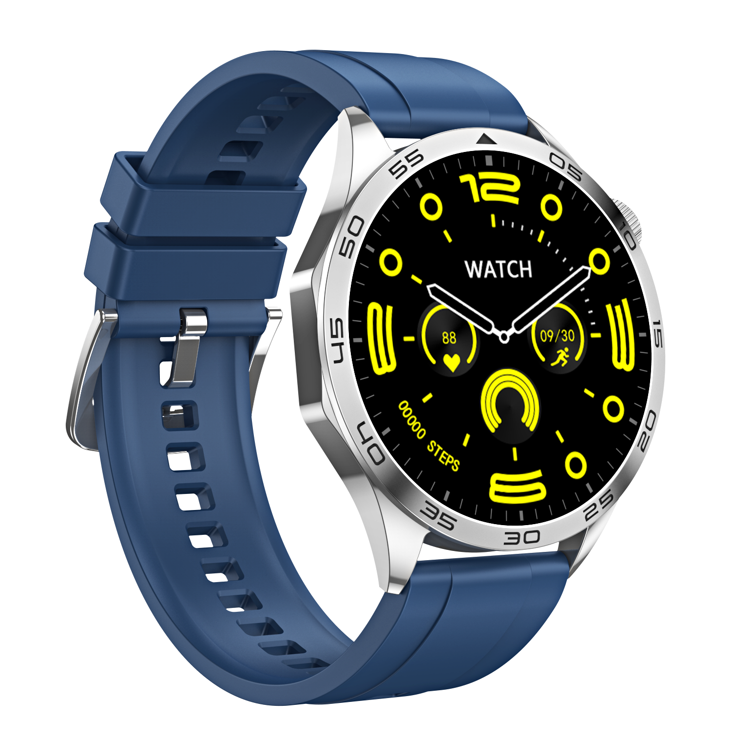 MIRUX BT-Anruf GT4 Blau Tracker Smartwatch BL Silikon/leder, Fitness