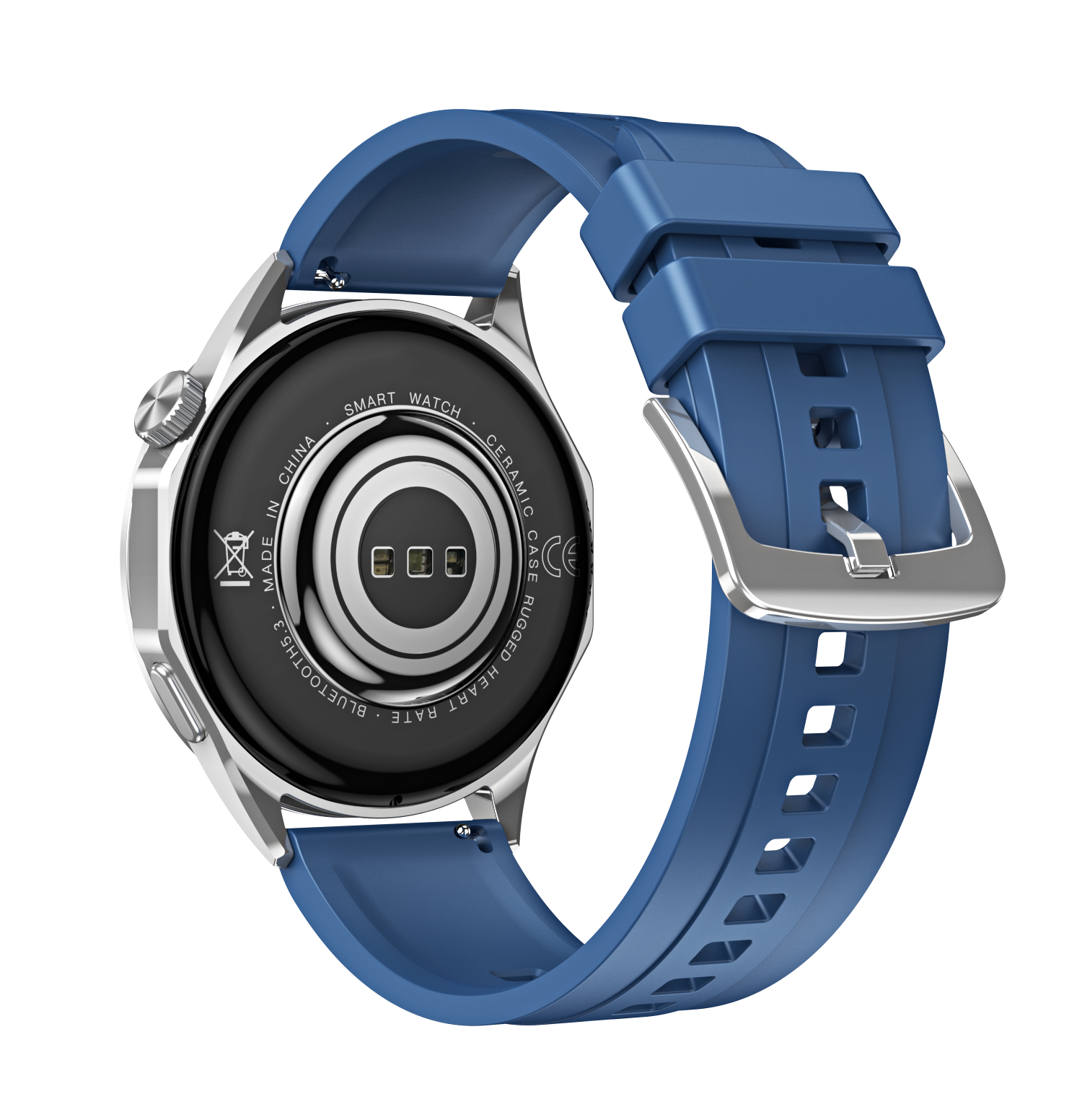 MIRUX Fitness Blau BT-Anruf BL GT4 Tracker Smartwatch Silikon/leder,