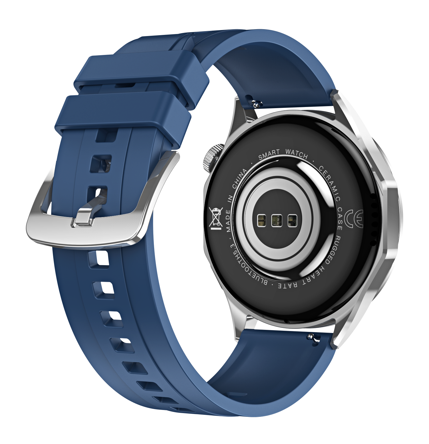 Tracker GT4 Fitness MIRUX Blau Silikon/leder, BT-Anruf Smartwatch BL