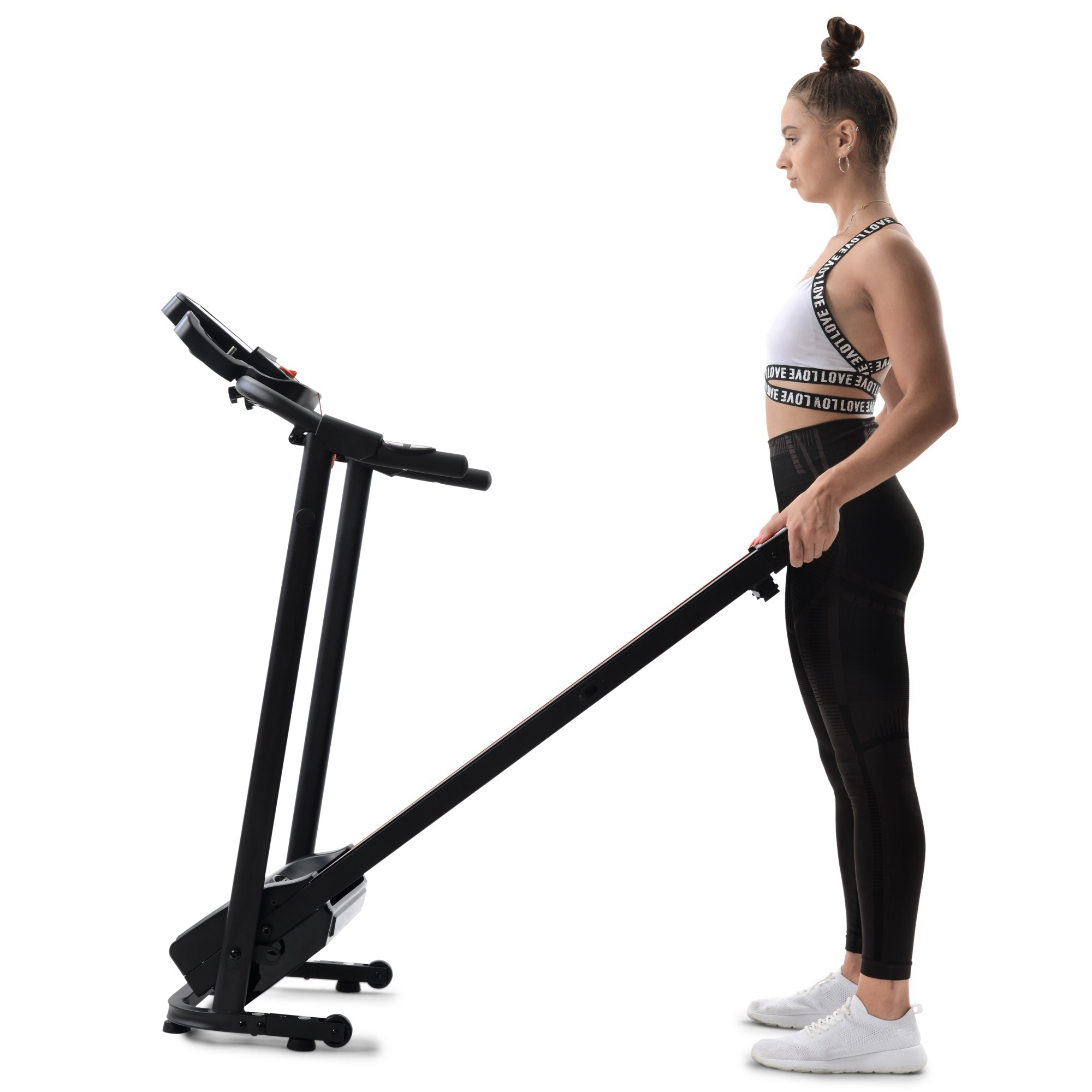 LINGDA Faltbare Laufband-Laufmaschine mit für Schwarz Laufband, Heimgymnastik-Fitness Lautsprecher