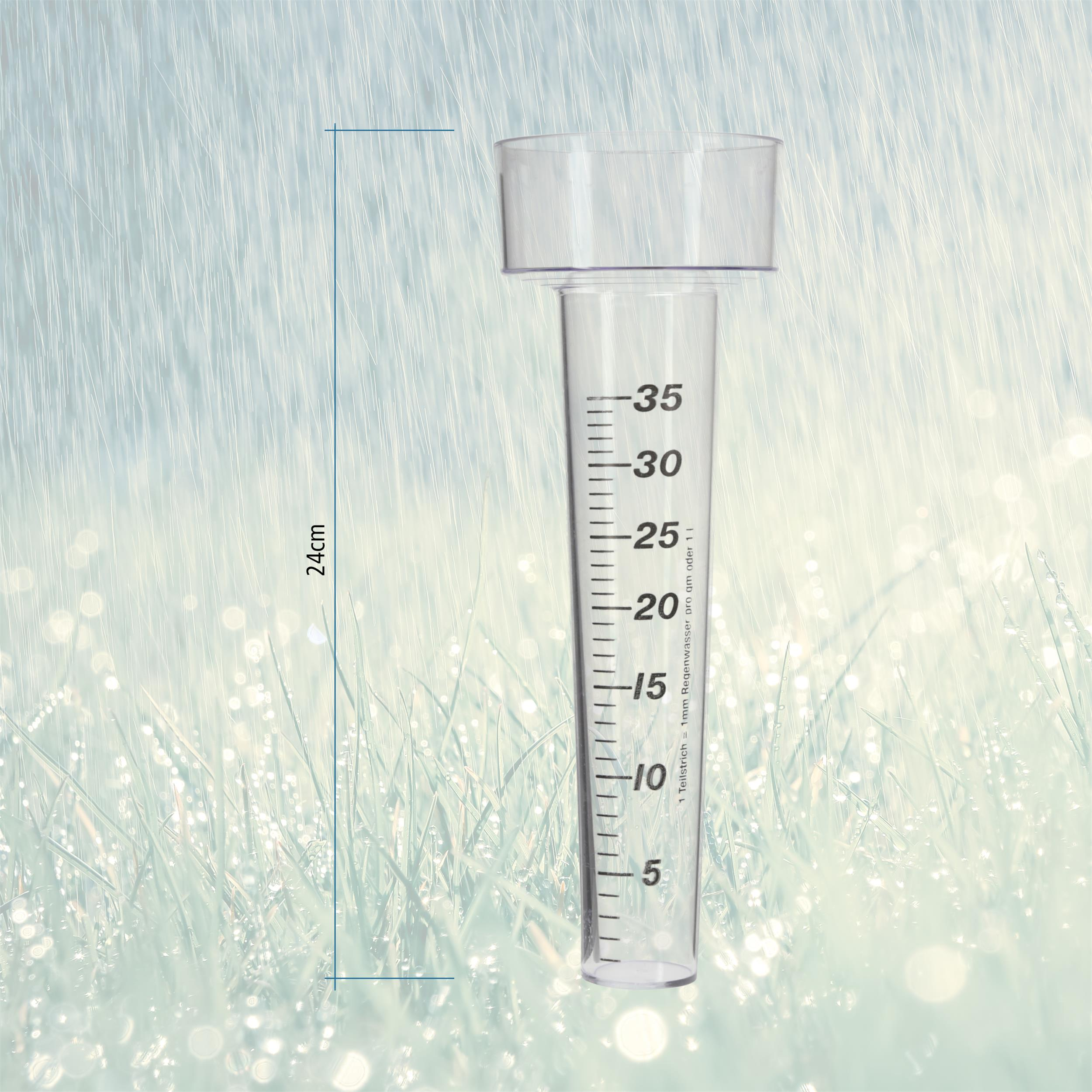LANTELME 1 Stück Hygrothermometer mit Regenmesser Erdspieß