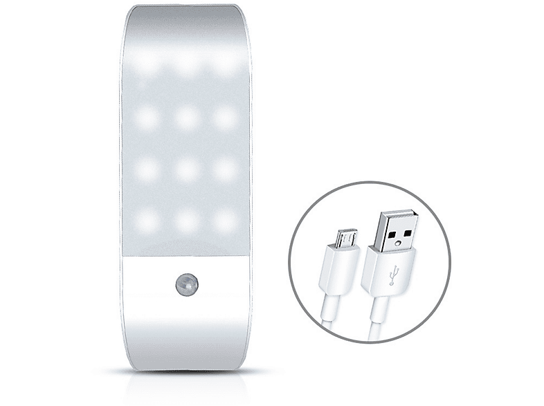 SHAOKE 12-LED USB-Lithium Stunden 30.000 Laterne Infrarot-Sensorscheinwerfer