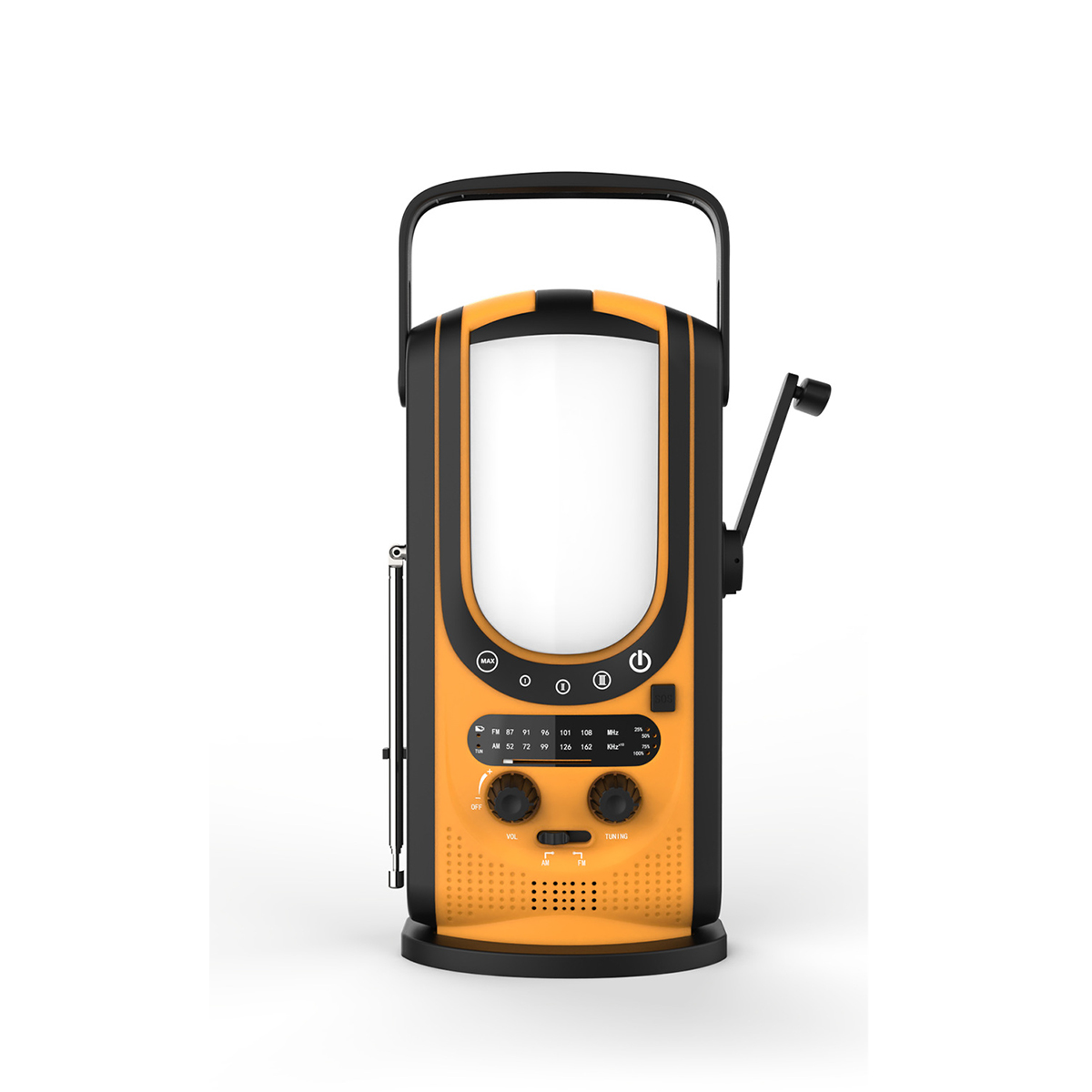 BRIGHTAKE Tragbares Solarbetriebenes Notfallradio mit und FM FM, Dynamo Schwarz,orange Radio USB, Radio