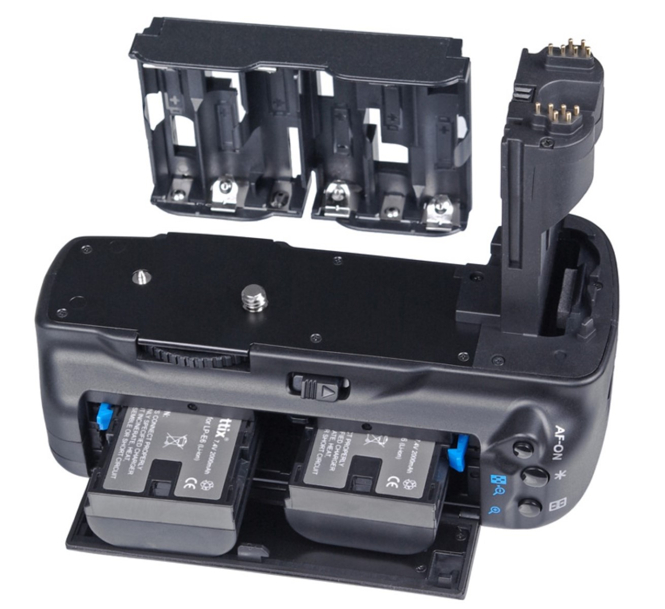 AYEX Batteriegriff BG-E6 EOS Canon Ersatz Optimal Hochformat, für Batteriegriff, II Black Mark für 5D