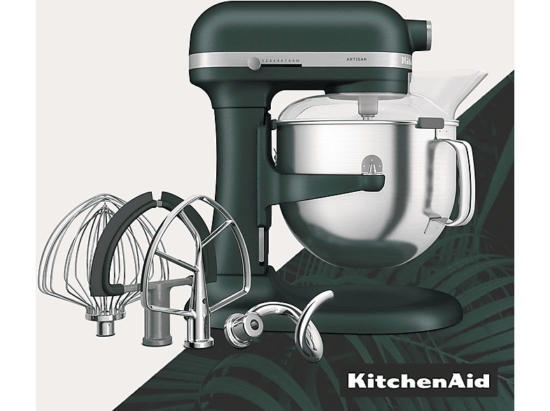 KITCHENAID Artisan 6,6 Liter Küchenmaschine Watt) 375 5KSM70SHXEPP (Rührschüsselkapazität: 6,6 Pebbled Liter, - Palm