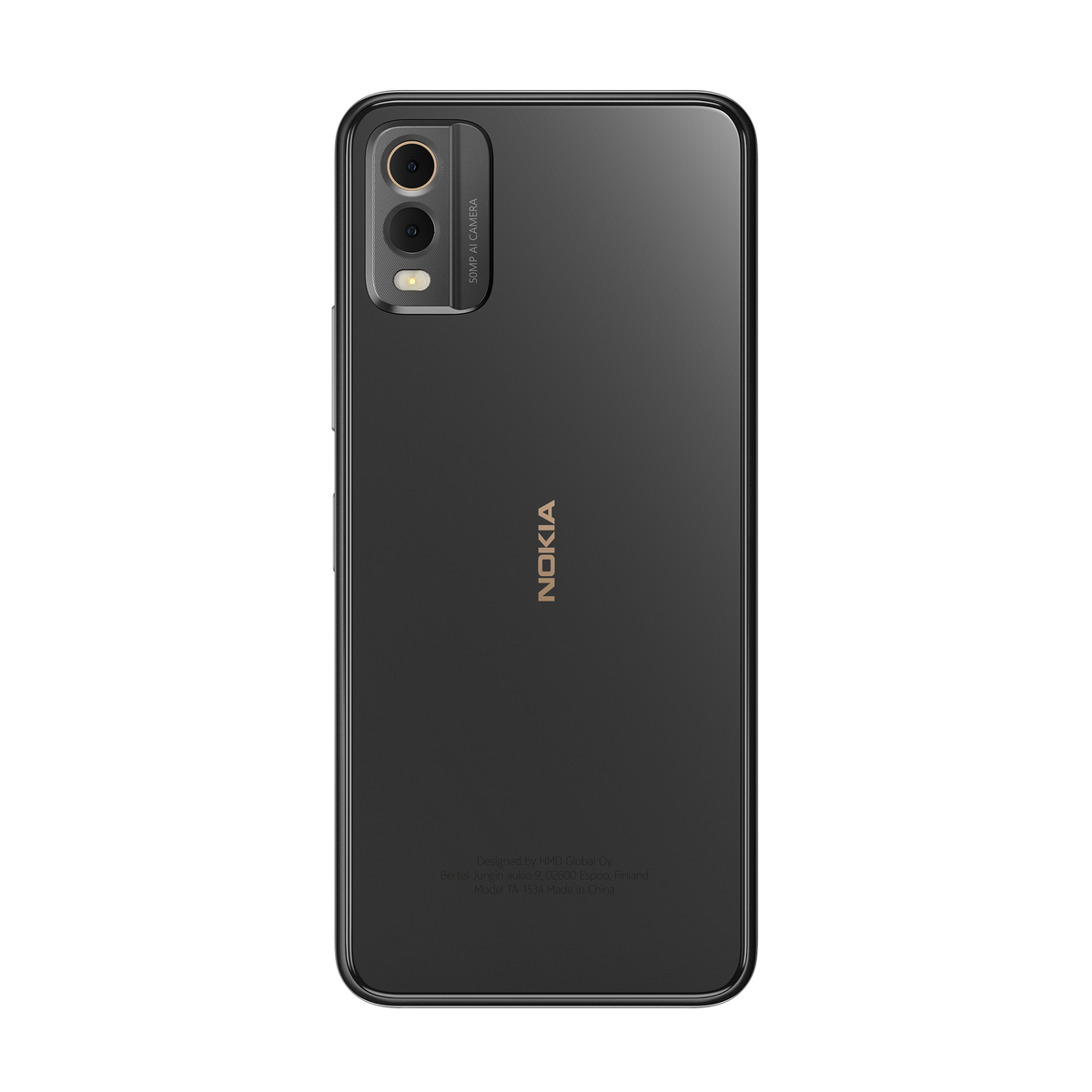 Schwarzes Nokia-Telefon Rückansicht mit Kamera und Logo.