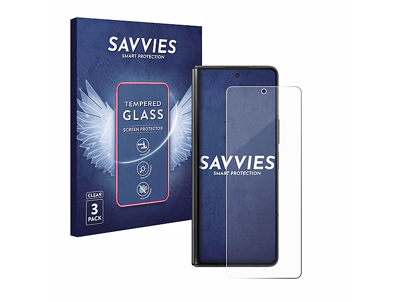3x Samsung Galaxy Schutzglas(für klares 9H Fold 5) Z SAVVIES