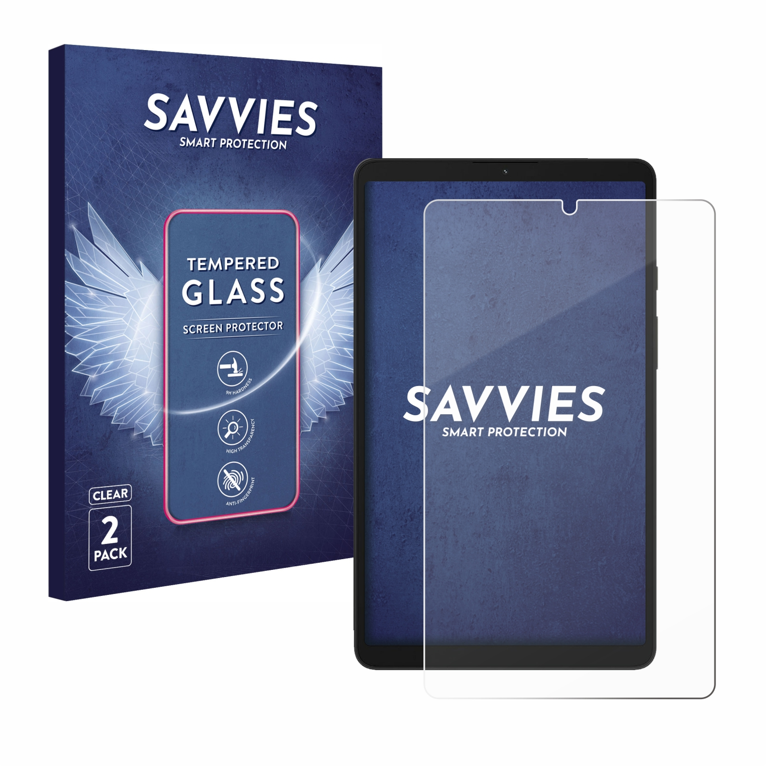 SAVVIES 2x 9H klares Schutzglas(für Tab WiFi) Galaxy Samsung A9