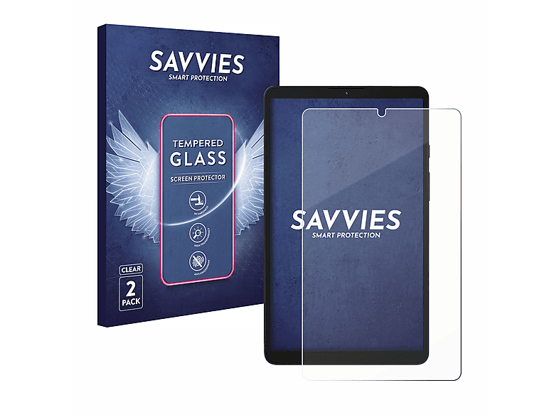Neuheit 2024 SAVVIES 2x 9H klares Schutzglas(für WiFi) Tab Samsung A9 Galaxy