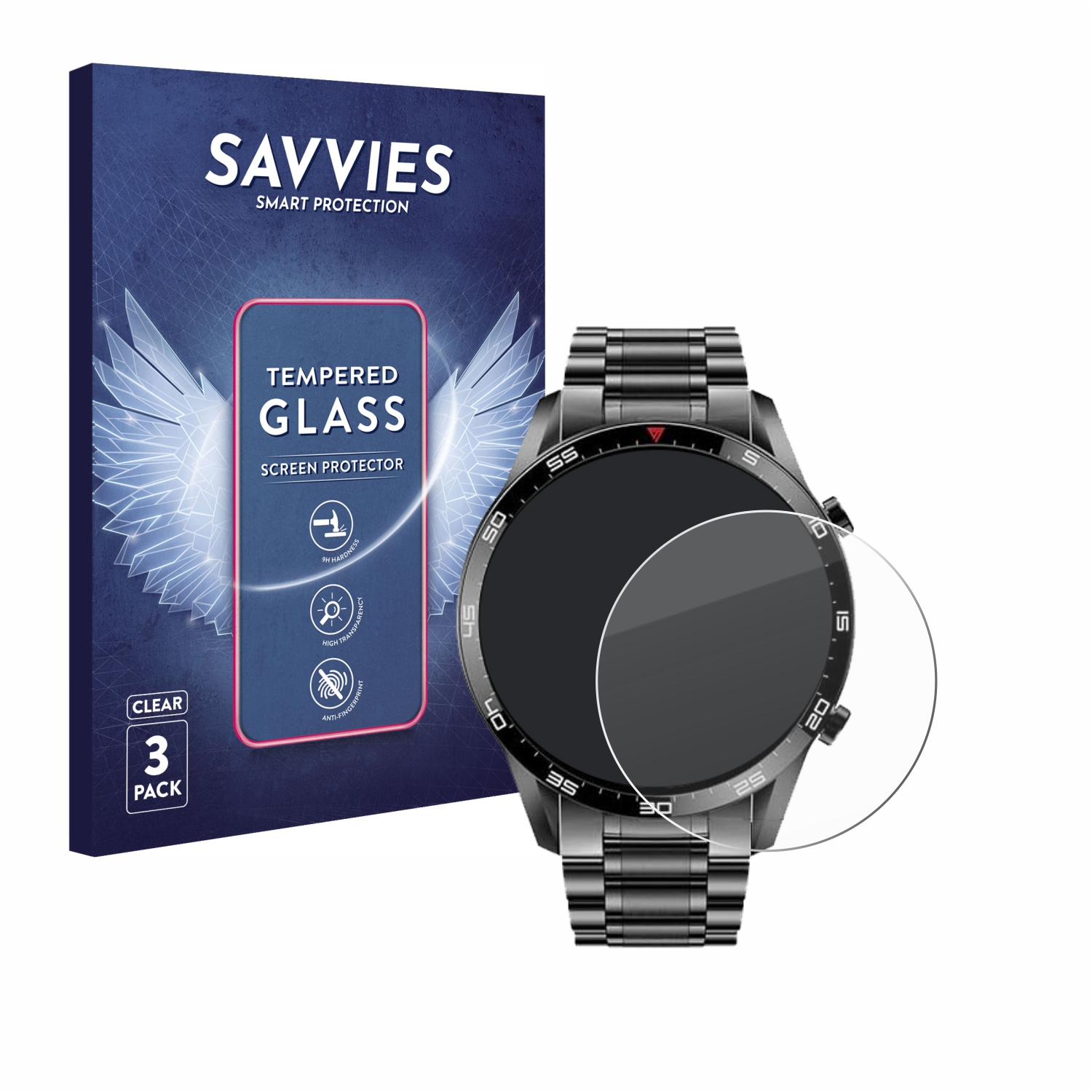SAVVIES 3x 9H LIGE Schutzglas(für CC-0290A) klares