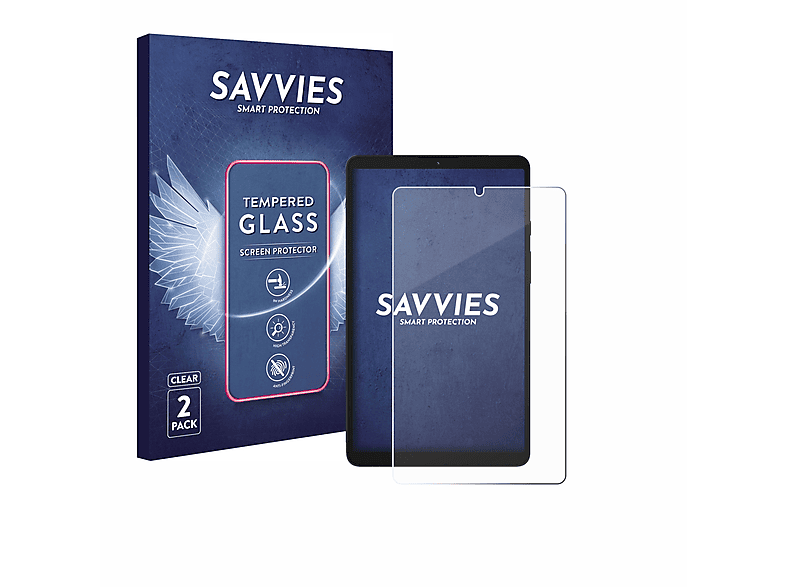 SAVVIES klares Schutzglas(für Galaxy A9 Tab Samsung LTE) 2x 9H
