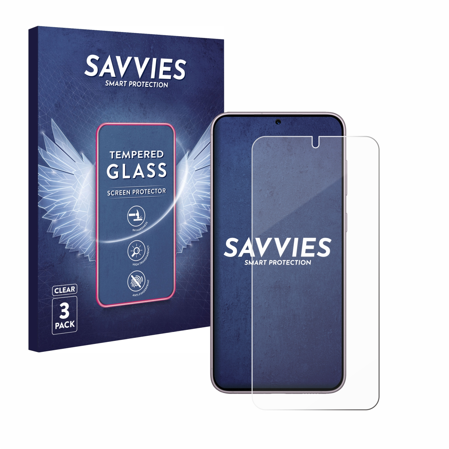 SAVVIES Enterprise S23 klares 3x Edition) 9H Samsung Galaxy Schutzglas(für