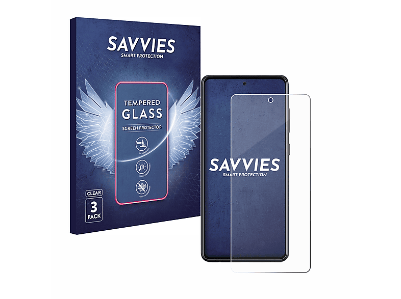 SAVVIES Samsung Galaxy 3x Schutzglas(für klares A72 9H 5G)