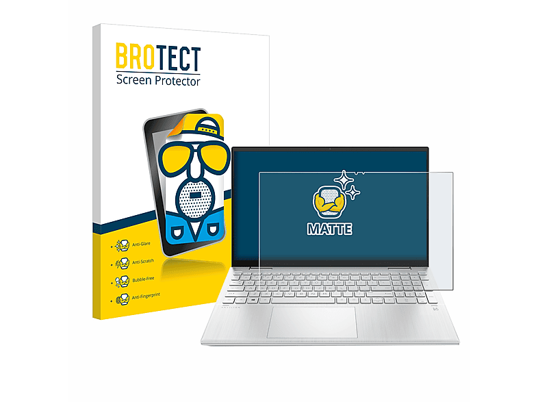 brotect Pellicola Protettiva Opaca per HP Envy x360 (15-eX) (359 mm x 228.2 mm) Pellicola Protettiva Anti-Riflesso