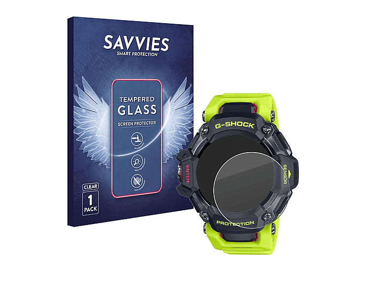 SAVVIES 9H klares Schutzglas(für Casio G-Shock GBD-H2000)