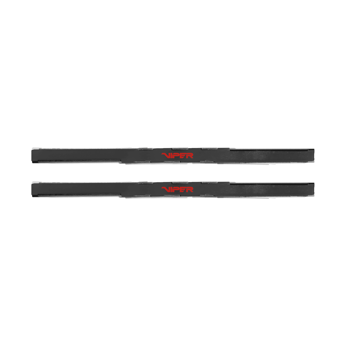 Deux barrettes de RAM Viper noires. Le logo Viper rouge est visible sur chaque barrette.