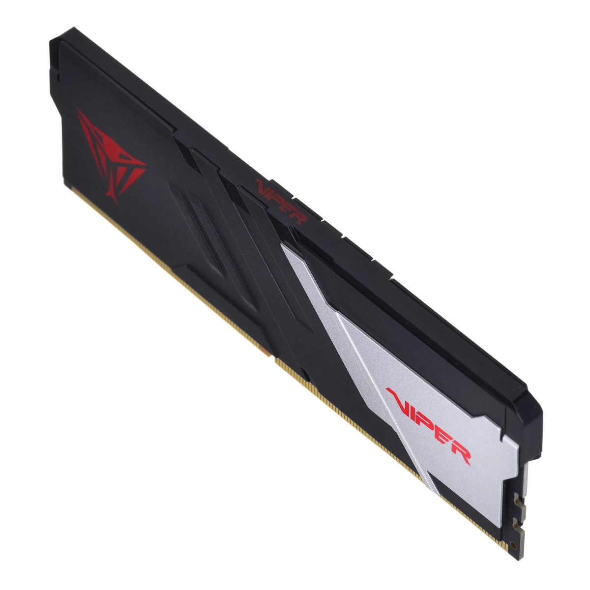 Czarny pasek RAM z czerwonym logo Viper i białym brandingiem Viper. Srebrne akcenty z boku.