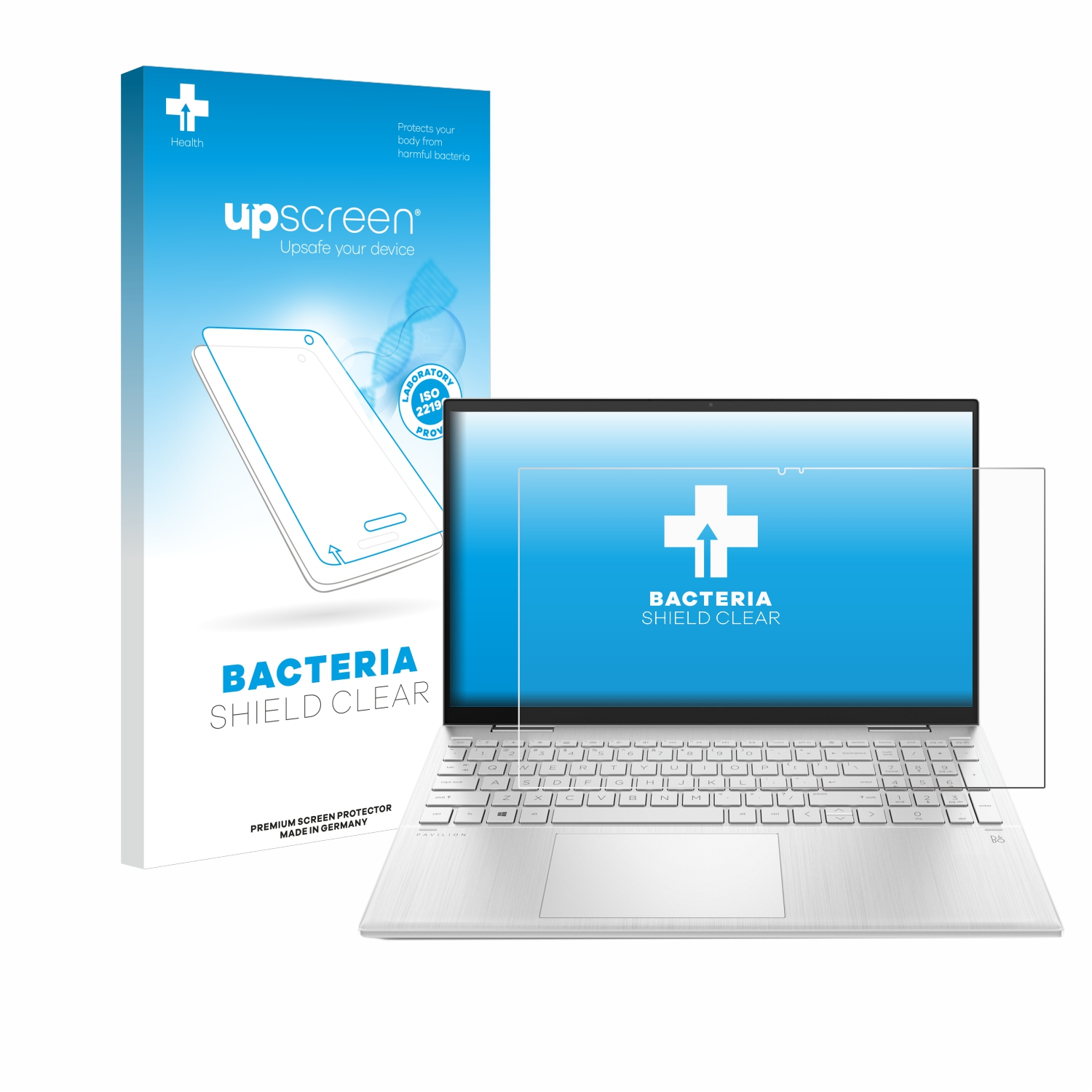 UPSCREEN antibakteriell klare Schutzfolie(für HP (15-erX)) x360 Pavilion