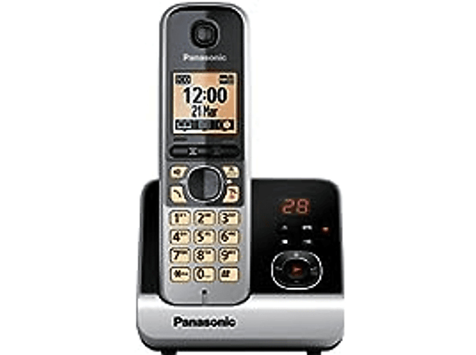Telefon SCHWARZ KX-TG Schnurloses PANASONIC GB 6721