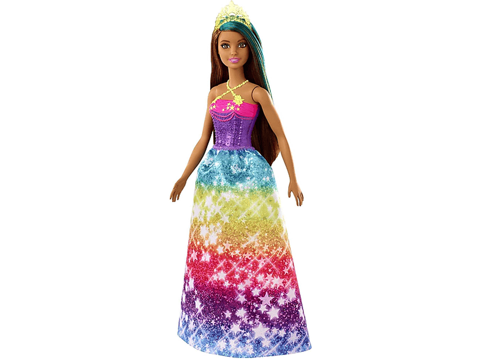 GJK14 Top Arcoiris Dreamtopia MATTEL Morado Barbie Puppe Falda Rosa y