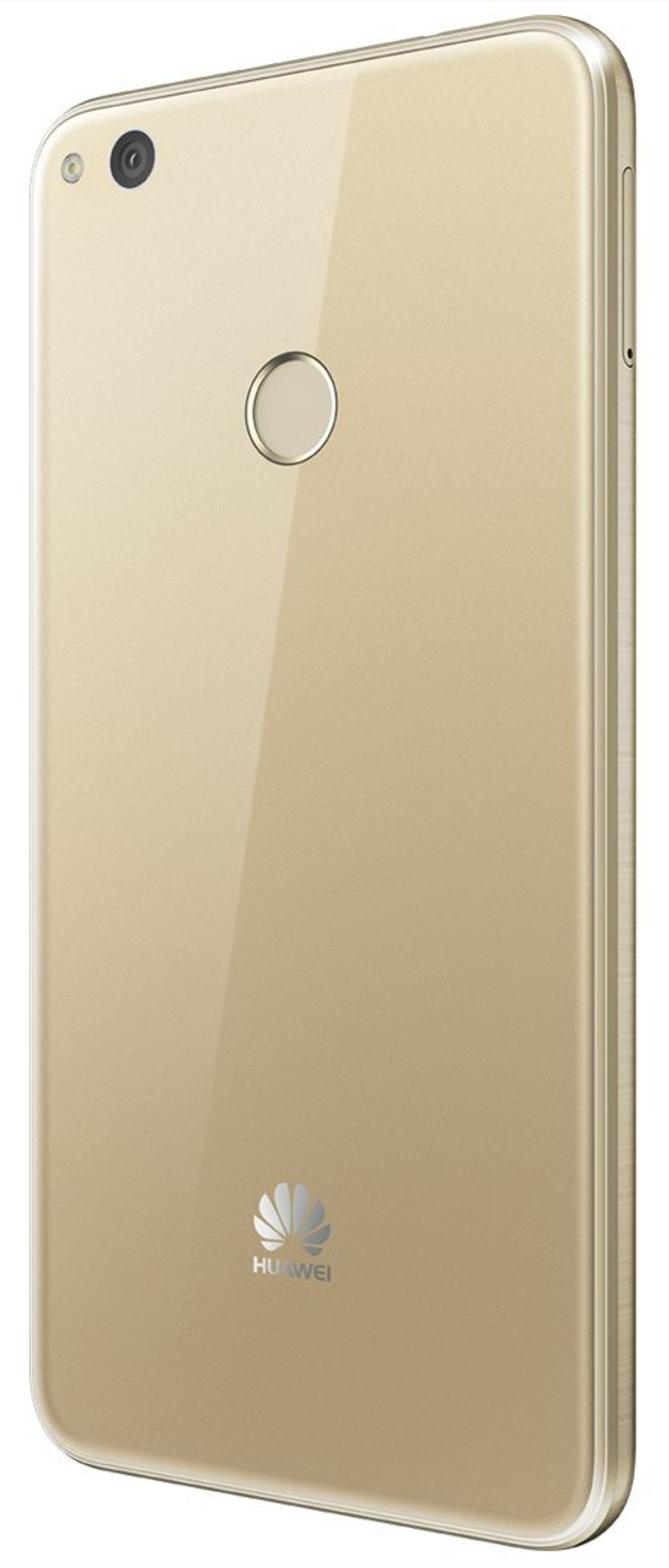 Goldenes Smartphone-Rückseite mit Kamera und Logo.