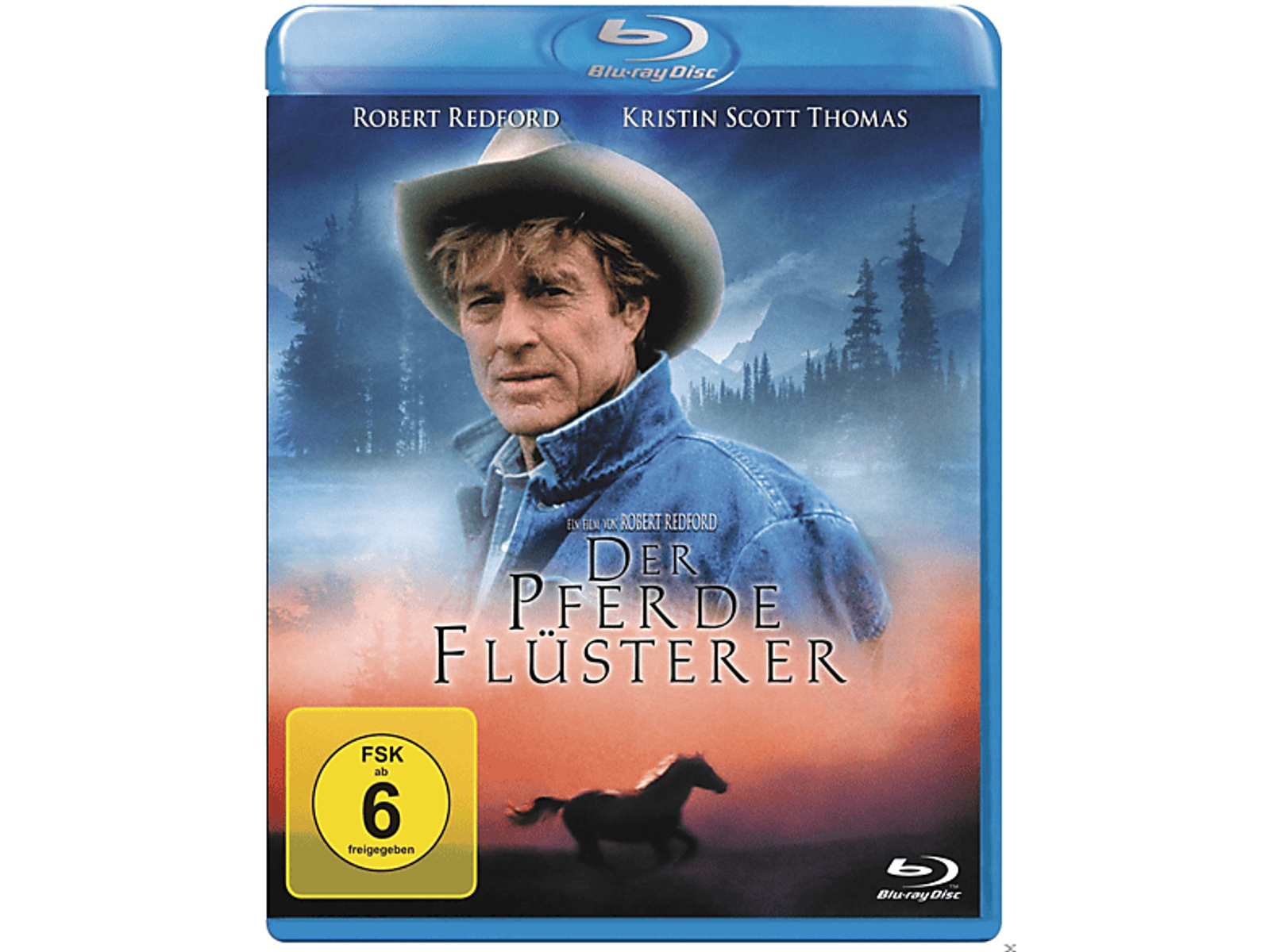 Blu-ray Cover von Der Pferdeflüsterer mit Robert Redford und Kristin Scott Thomas.