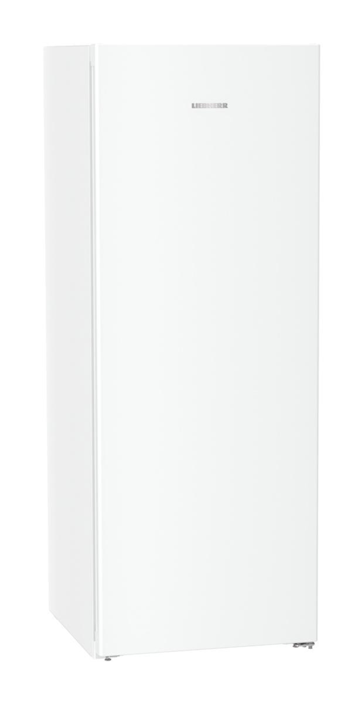 Weißer Liebherr Kühlschrank. Der Kühlschrank ist hoch und schlank mit einem einfachen, sauberen Design.
