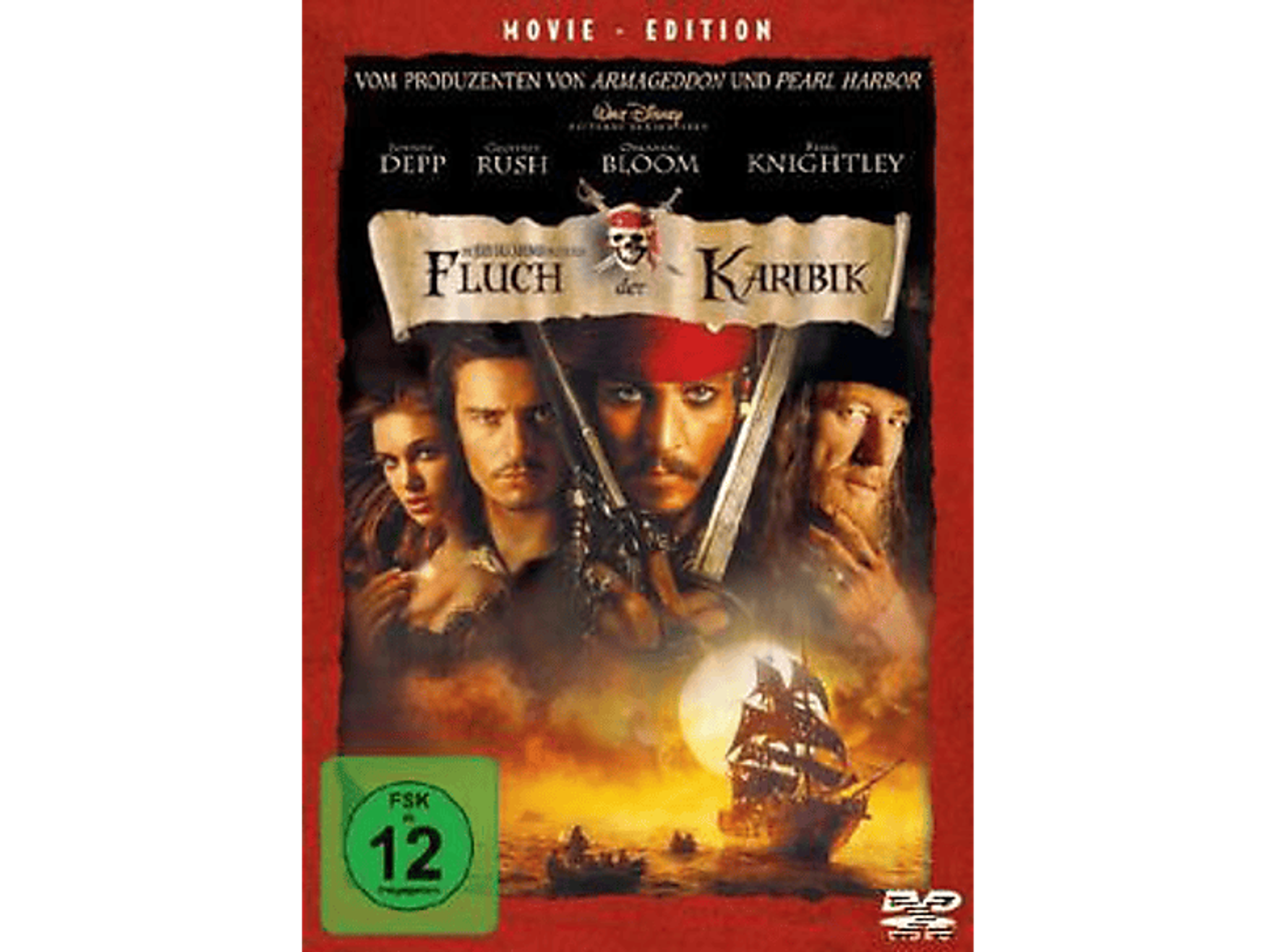 Fluch der Karibik: Die DVD-Hülle mit Johnny Depp und anderen Darstellern.