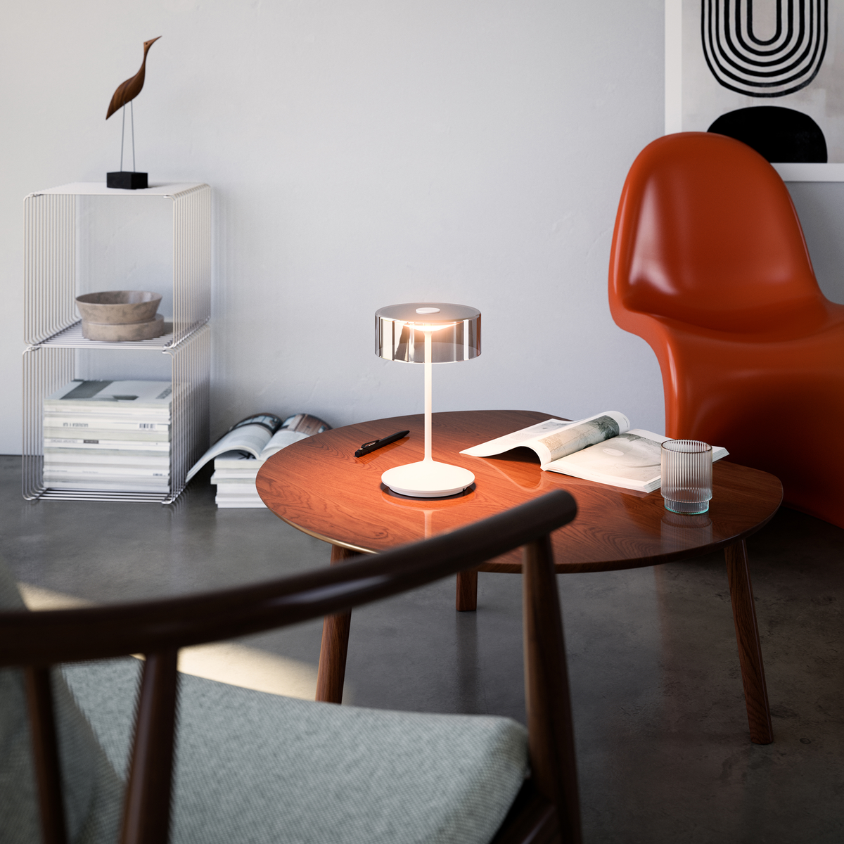 Lamp Akku-Glasleuchte LED Table NUMOTION warmweiss SIGOR