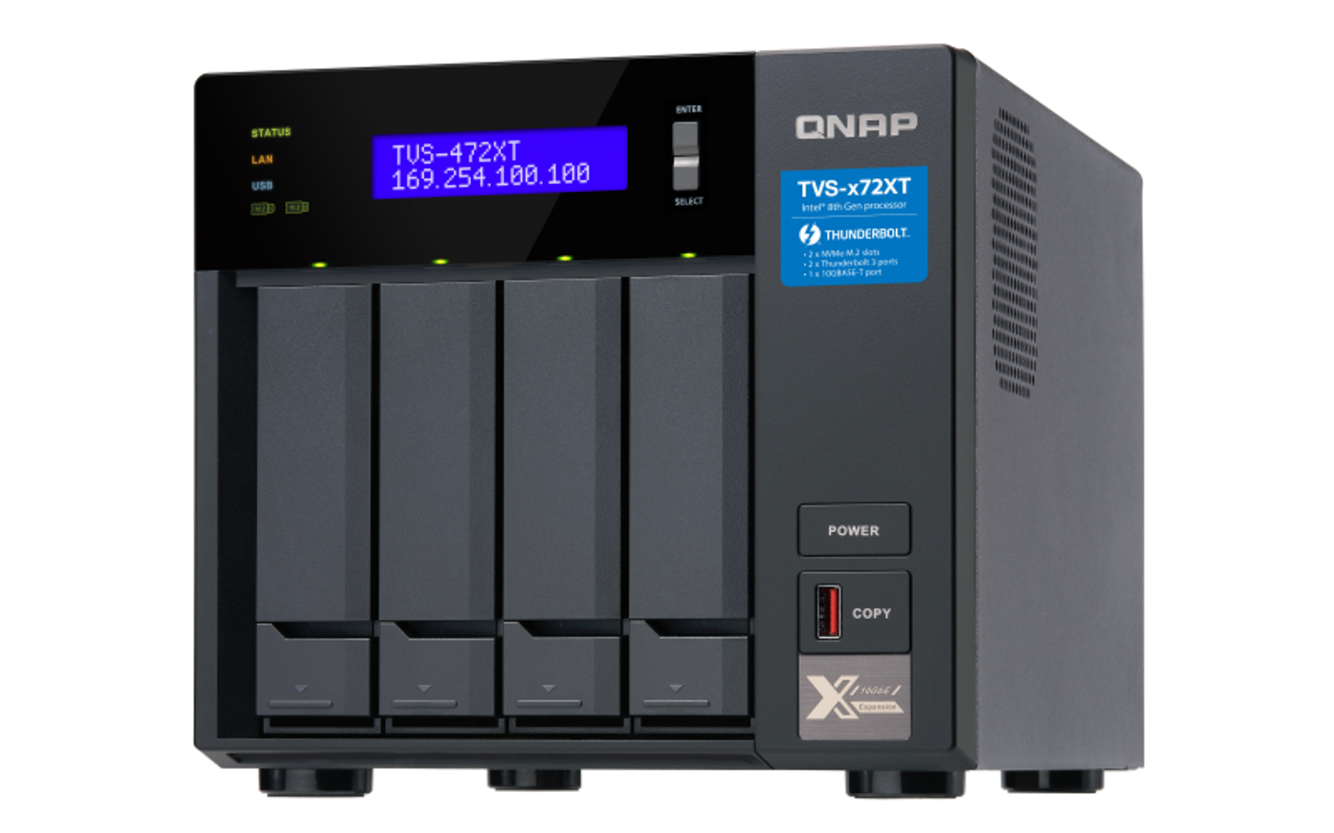 QNAP SYSTEMS TVS-472XT-i3-4G 0 Zoll 3,5 TB