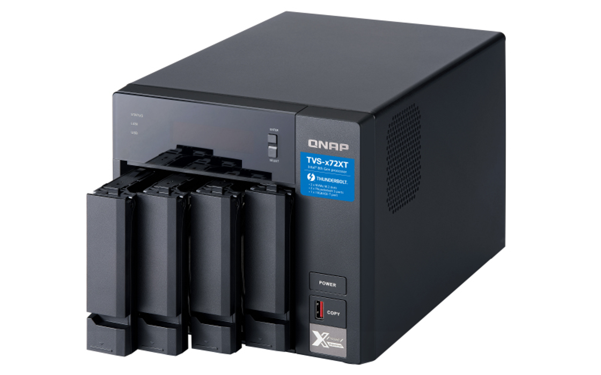 QNAP TVS-472XT-i3-4G 3,5 0 SYSTEMS TB Zoll