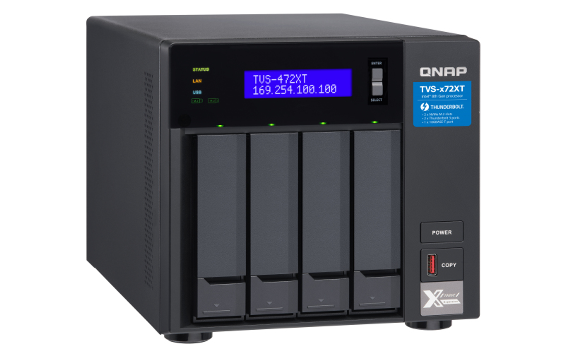 3,5 SYSTEMS TVS-472XT-i3-4G 0 Zoll QNAP TB