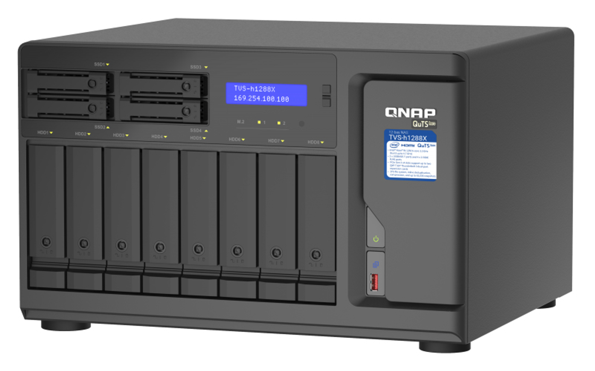 QNAP SYSTEMS Zoll TVS-h1288X-W1250-16G 3,5 TB 0