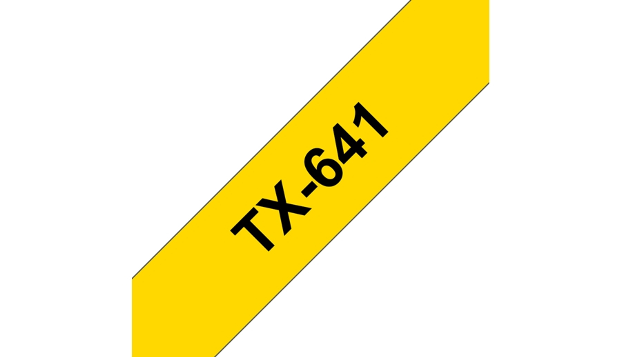 gelb Farbband BROTHER (TX-641) P-Touch Brother auf Schwarz Original Schriftband schwarz