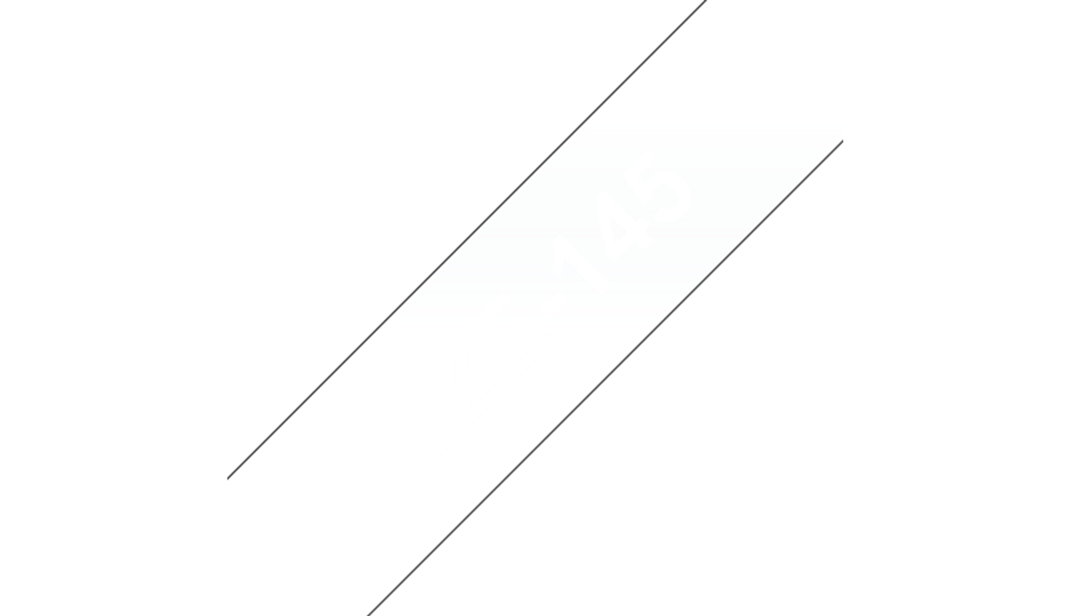 Zwei schwarze diagonale Linien vor weißem Hintergrund, bilden eine leichte V-Form.
