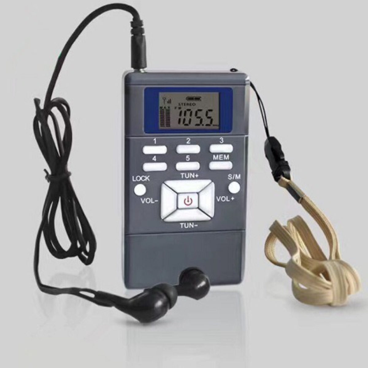 ENBAOXIN Stereo-Radio - Festfrequenz-Empfänger, FM, Radio, Schwarz Klare Signal, FM, Stabiles Klangqualität