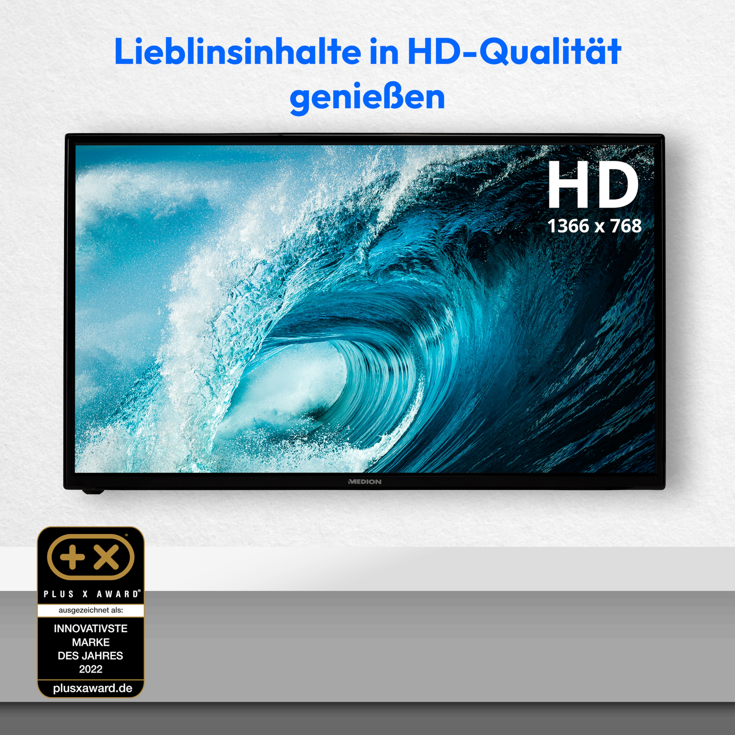 MEDION LIFE® / CI+ Zoll HD cm, 32“ Mediaplayer, integrierter 80 Triple Fernseher HD E13226 TV, HD) Tuner, (Flat, LCD-Display, 31,5