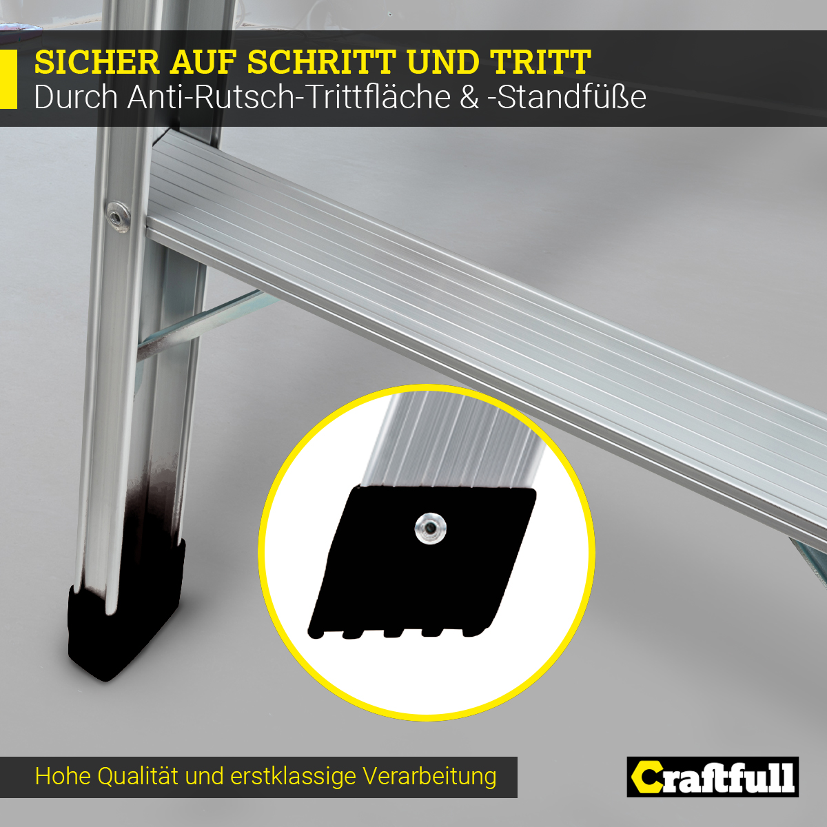 CRAFTFULL CF-107A - Arbeitsplattform Werkstattliege, Schwarz Silber