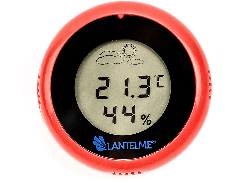 / Hygrometer Barometer 1 Wetterstation LANTELME Thermometer Rot / Stück