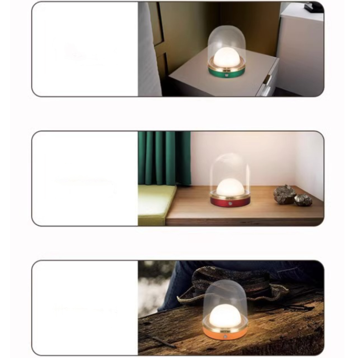 LACAMAX Green Outdoor Weiß, Gelb Grün, Creative Indoor Soft Tischlampe LED-Licht, Wiederaufladbare Light, - Universal