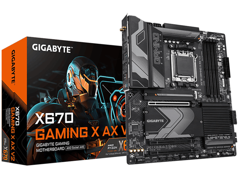 GIGABYTE GA-X670 GAMING V2 AX (AM5) X schwarz (D) Mainboards