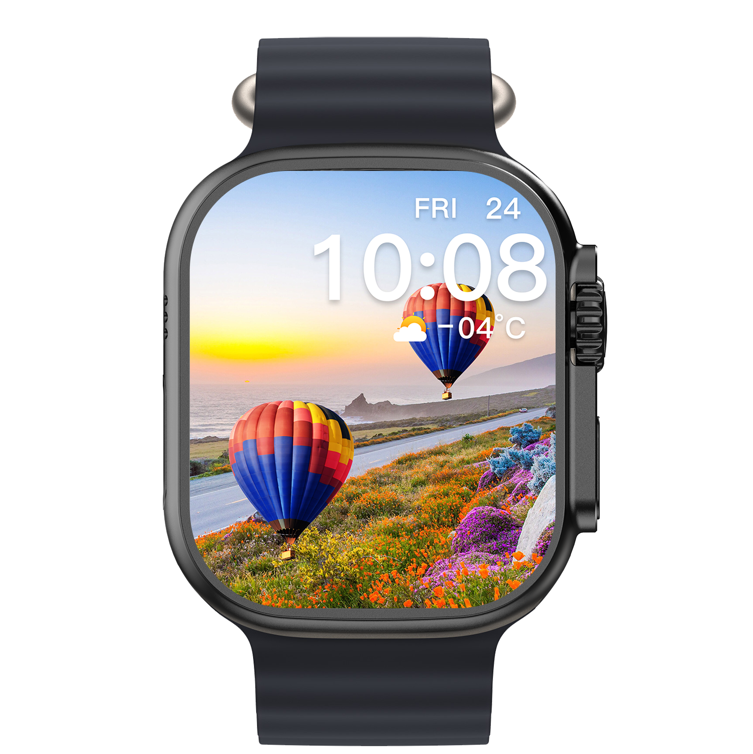 MIRUX Watch VA9 Ultra Smartwatch Silikon, Aktivitätstracker 2 NFC SW Schwarz BT-Anruf