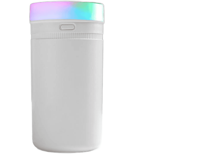 SYNTEK Luftbefeuchter, USB-Aufladung, Bunte Atmosphärenlichter, Leiser und Starker Nebel Luftbefeuchter Weiß (Raumgröße: 10 m²)