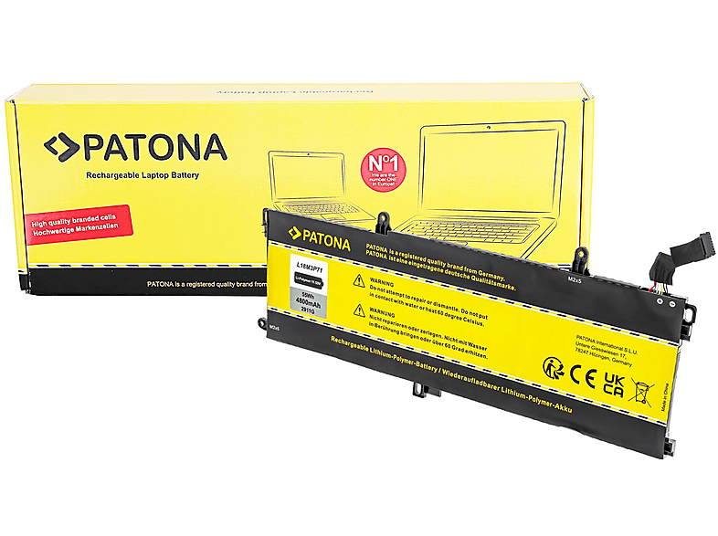 PATONA Akku für Lenovo L18M3P71 Li-Polymer Ersatzakku, 11.55 Volt, 4800 mAh 1 Stück