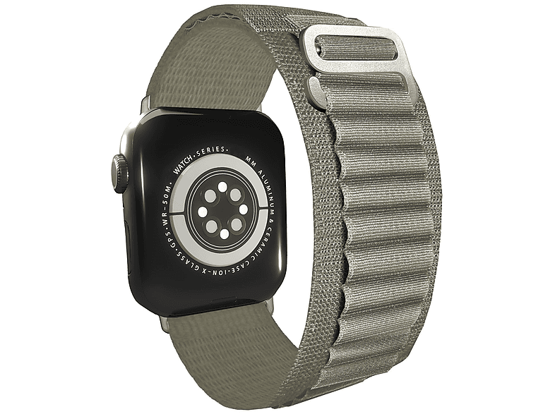 Apple Nylon Alpine Apple, Ersatzarmband, Armband, NALIA Smartwatch Watch 38mm/40mm/41mm, Grün