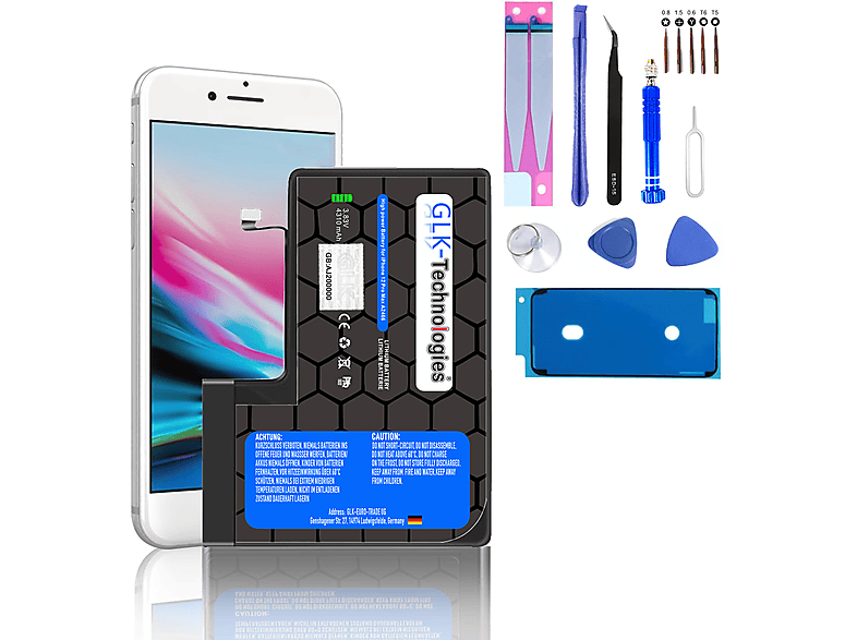 GLK-TECHNOLOGIES iPhone 12 Pro Max  inkl Werkzeug Set Lithium-Ionen-Akku Akku, 4310 mAh