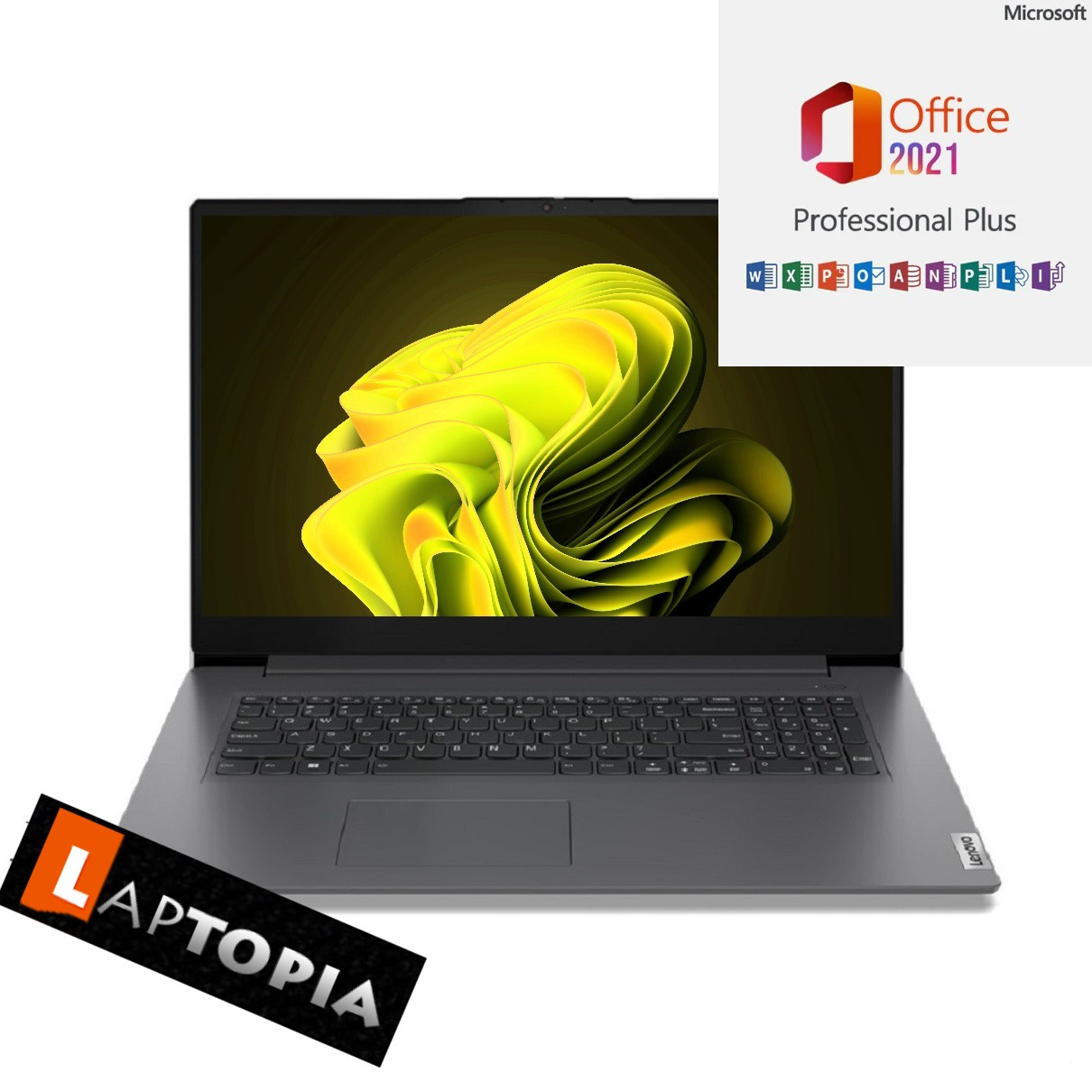 Office Display, Xe 2021 Windows GB 17,3 Pro Pro, RAM, i5 GB V17-G4, 500 Core™ Core i5-1335U, mit Grau LENOVO Zoll 11 + 32 Iris Graphics, Prozessor, Notebook SSD, Intel®