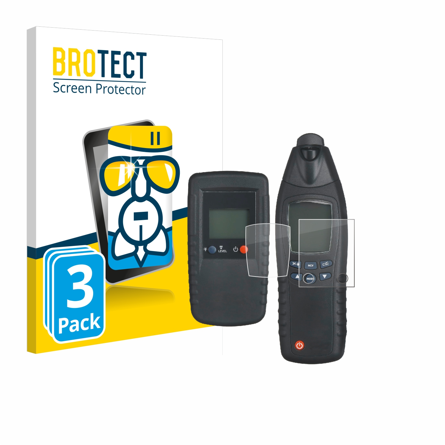 BROTECT AmazonCommercial 3x Schutzfolie(für klare Airglass 70TR120 (Kabelsuchgerät))